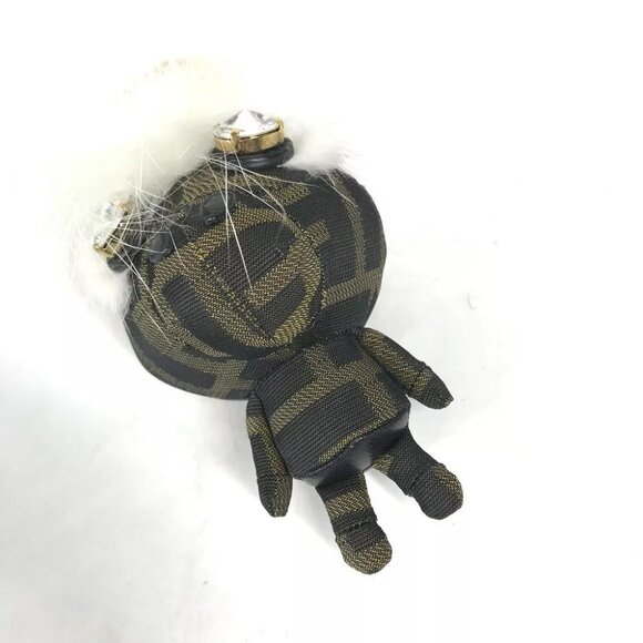 FENDI ZUCCA Logo Monster Space Monkey Key Holder Monkey Bag Charm - Picture 8 of 11